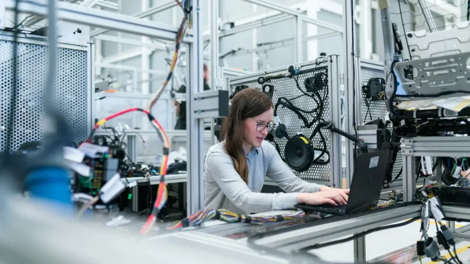 Engineer working on hardware in a customer environment